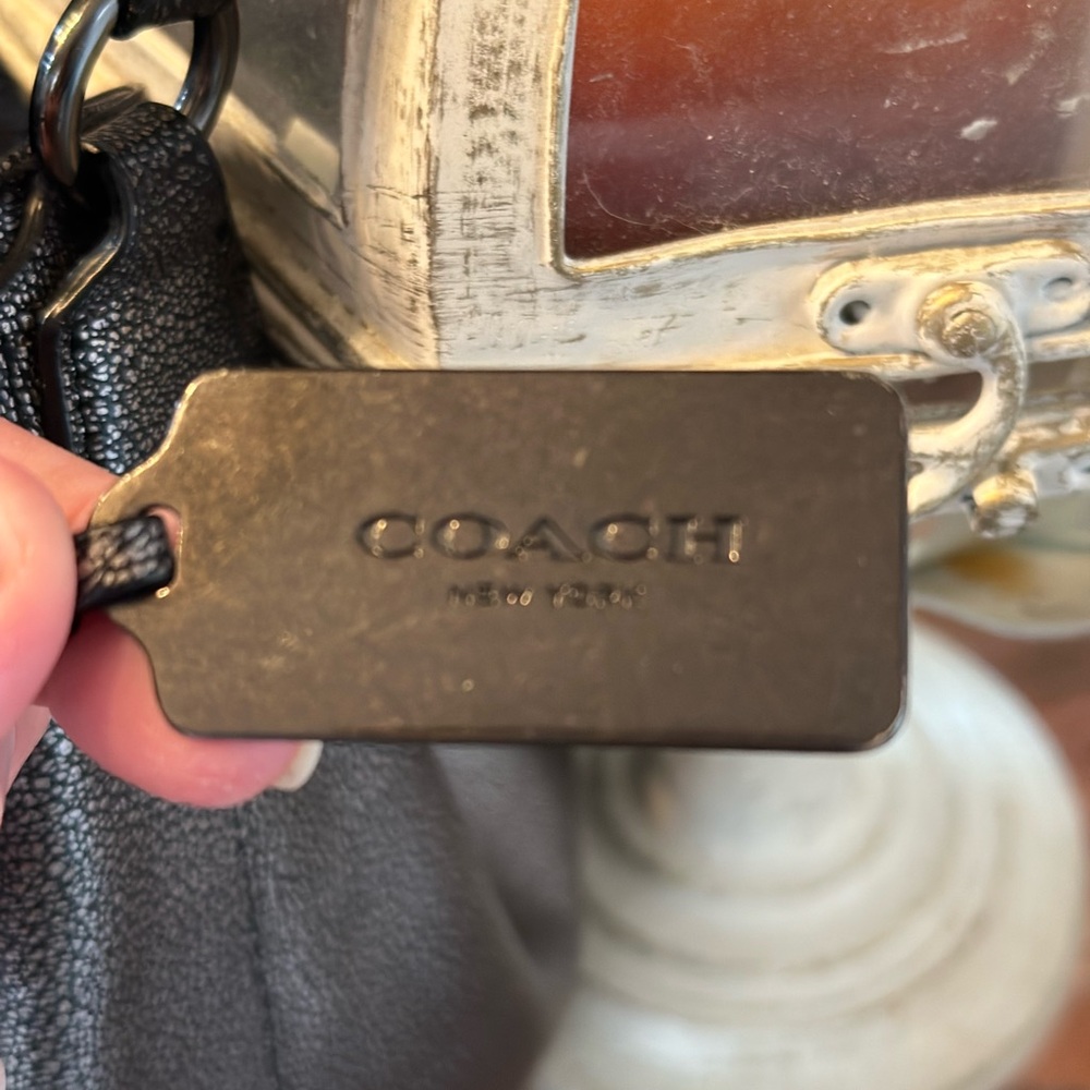 Coach Edie 31 metallic gunmetal Leather Tote Bag - Picture 7 of 15